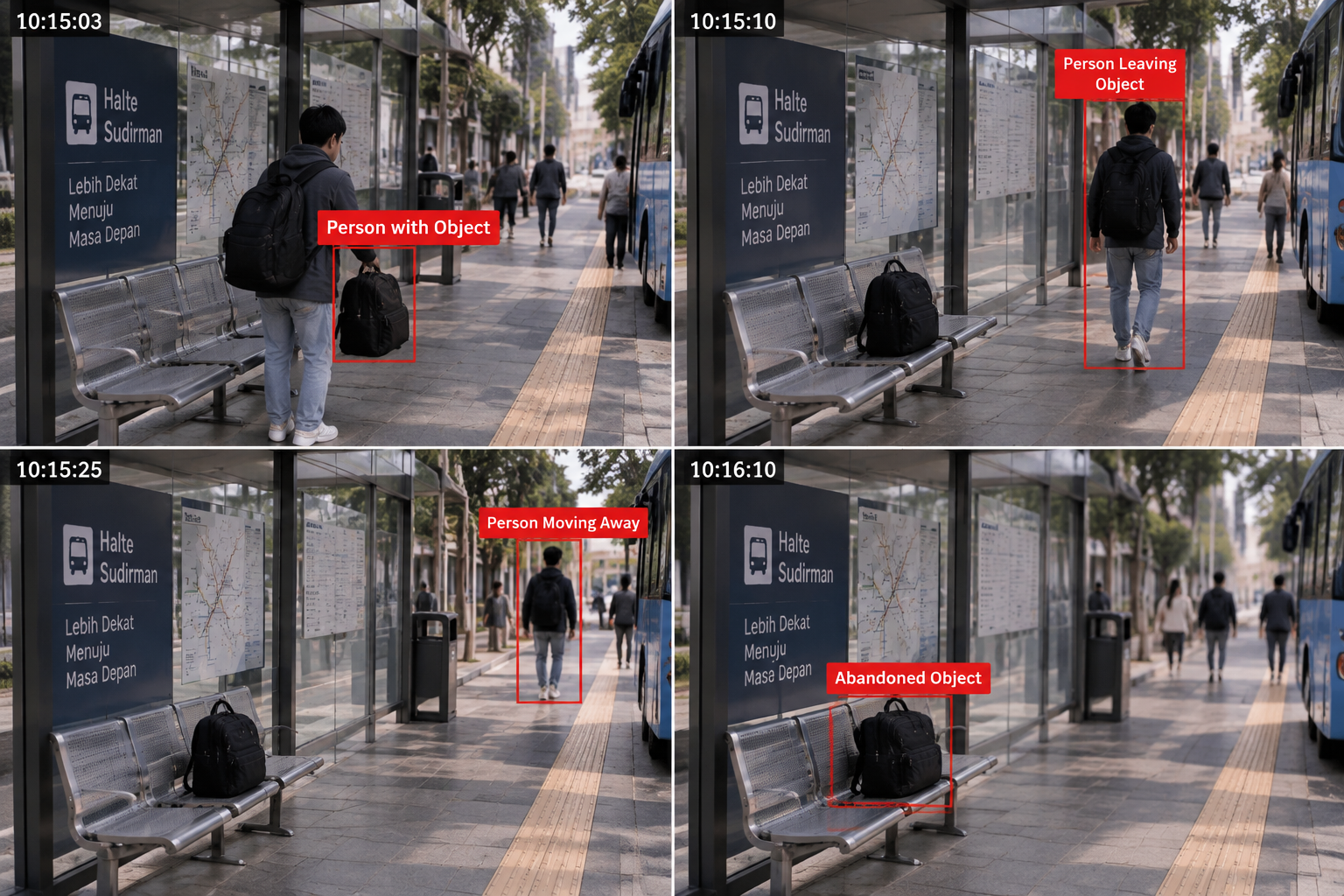 Illustration of an unattended-object review use case